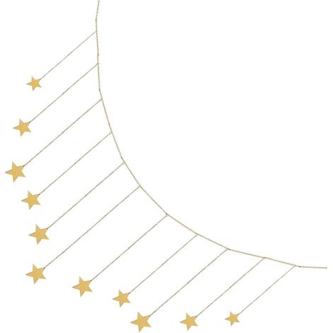 Étoile Lumineuse en Métal Or à Cinq Branches, Décoration Murale Forte et Anti-Chute pour Salon et Salle à Manger Design Simple et Unique (1/5)