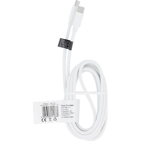 Ladekabel Typ C zu Typ C - PD 60W 3A Ladekabel/Datenkabel weiß 2 Meter