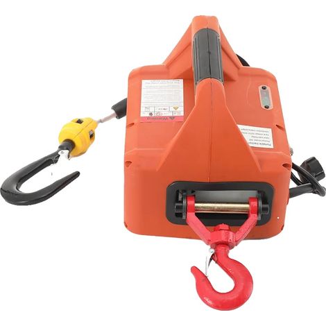 Treuil Électrique, Puissance 1500W, Capacité 500kg, Hauteur de Levage 7,6m, Vitesse 5M/min, Câble en Acier Galvanisé (1/5)