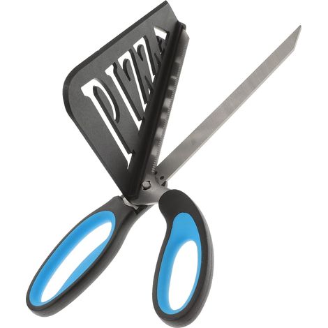 Ciseaux à pizza de cuisine (deux paires) — Coupe pizza multifonctionnel et pratique — Acier inoxydable — Bleu (1/5)