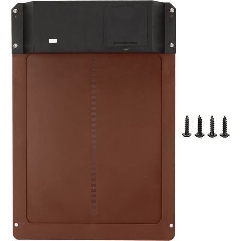 Jeffergarden Détection automatique de lumière de porte de poulailler, étanche IP44, alimentée par batterie, porte de poulailler marron (1/5)