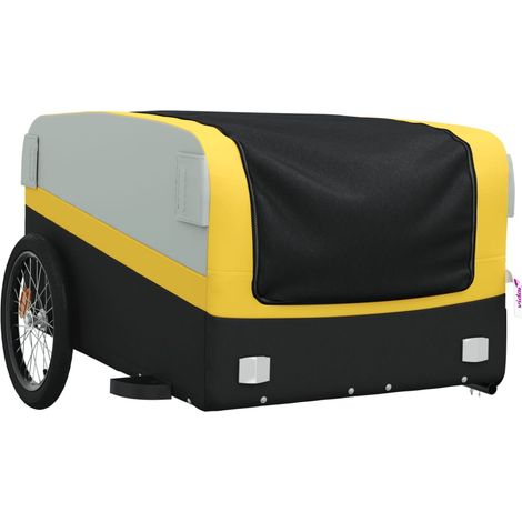 Remorque chariot transport de vélo 45 kg fer jaune (1/5)