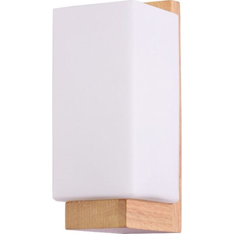 Applique murale bois intérieure moderne e27 10x25cm (1/5)