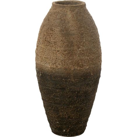Vase Antique en Ciment "Mack" 80cm Marron & Noir (1/5)
