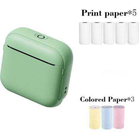 Une mini imprimante thermique, une imprimante d'autocollants sans encre, avec connectivité Bluetooth, constitue également un excellent cadeau. (1/5)