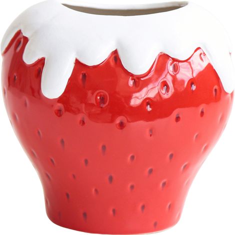 Lot Décoration Pot de Fleurs Grenouille Naine Eucalyptus Artificiel Vase Fraise Créatif Rangement Corde Coton Panier Tissé (1/5)