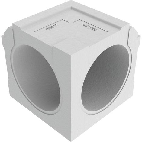 Conduit d'air en plastique. Coude intérieur Reno-Pipe RP-IW (2 pièces)