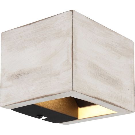 Globo - lampada da parete - ALINA - bianco - legno - LED -