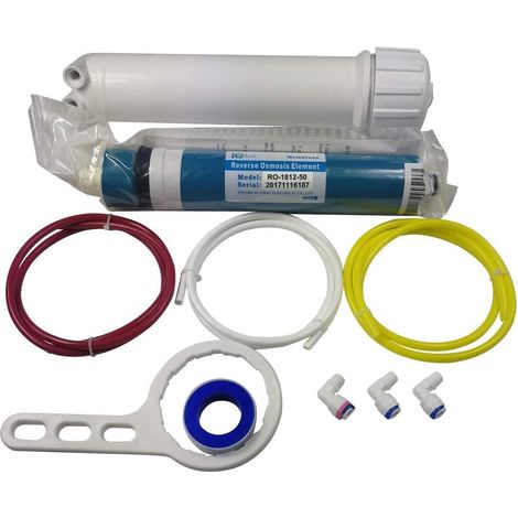Membrane Osmose inverse Résidentielle RO Membrane Filtre à eau Cartrige de remplacement pour système de filtration d'eau potable à 5 étages de la maison Purificateur d'eau. (50GPD set) (1/4)