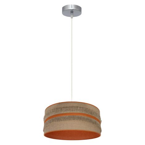 Colgante Natalia 1xe27 Niquel/saco-naranja Regx30x30 Cm (1/2)