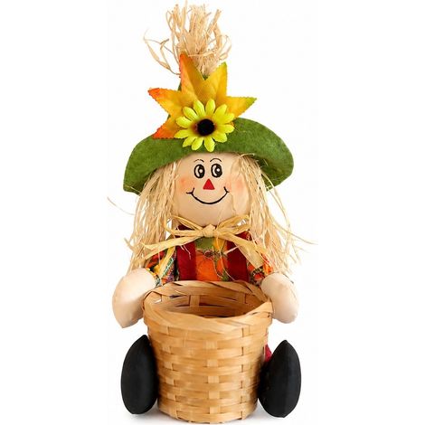 Décorations de citrouilles pour Halloween, accessoires de citrouilles factices, petits ornements à faire soi-même pour une fête, panier de fleurs en forme de chapeau vert