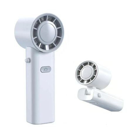Mini Ventilateur de Poche Haute Vitesse, Batterie Rechargeable 500mAh, USB-Blanc (1/5)