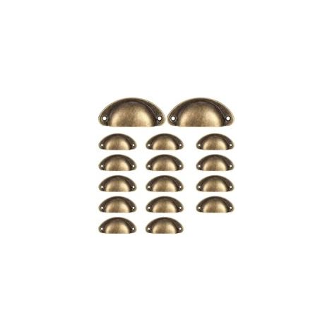 16 poignées coquillage, poignées de tiroir vintage, poignées de porte semi-circulaires et boutons pour armoires de cuisine rétro, poignées pour portes de commode - (1/5)