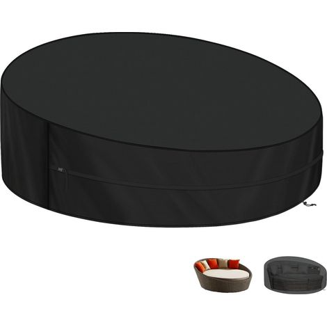 Abdeckhaube für Sonneninsel, wasserdicht, winddicht, 420D Oxford, rund 230x90/50cm (1/5)