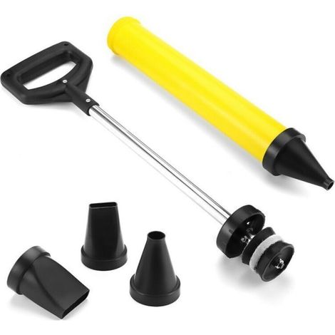 ALLIANDISPistolet à calfeutrer ciment,Ensemble De Pistolet À Mortier,Pistolet à calfeutrer pulvérisateur mortier Citron Vert Pistolet applicateur avec 4 buses (1/3)