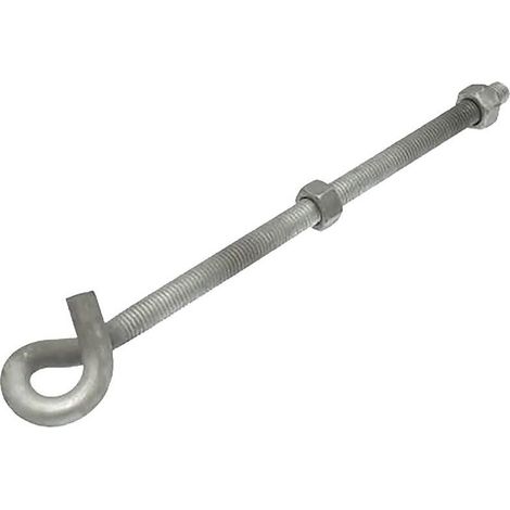 Michaud – Crochet d'ancrage queue de cochon 12x300 – Terminaison en queue de cochon – Pour câbles électriques – Résistant aux chocs et à la corrosion