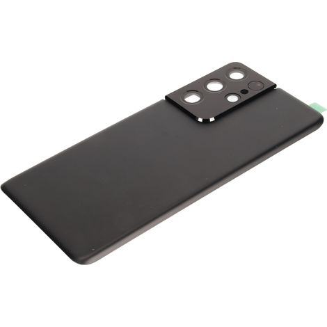 Ersatz-Glasrückseite mit vorinstalliertem Kamerarahmen für Galaxy S21 Ultra 5G (schwarz) (1/5)