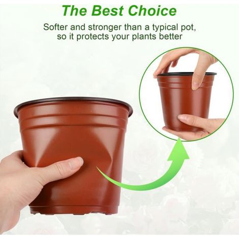 Pots de Culture - 50 Pièces - Plastique Rouge - Drainage Optimisé - Semis et Jardinage - 15,2 cm DVD INTERACTIF - DVD EDUCATIF (1/5)