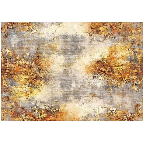 Papier peint intissé à motif abstrait doré – 200 x 140 cm Wallarena