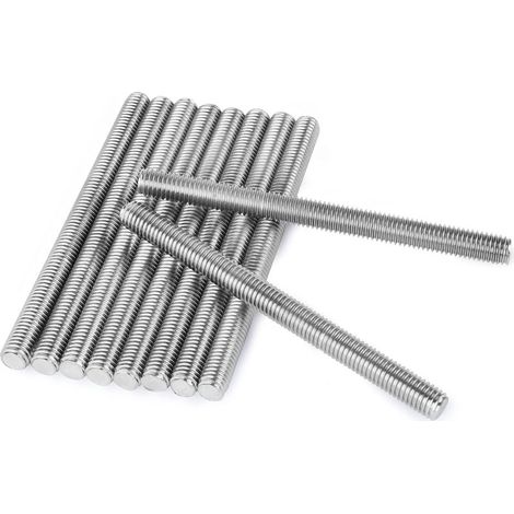 10PCS Tige filetée RS PRO Acier doux Zingué, M8 x 100mm (1/4)