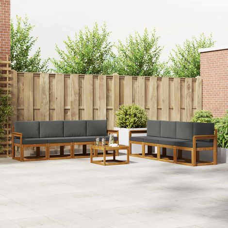 Teenpull – Outdoor-Sofagarnitur 9 Stk. Natur und Anthrazit (1/5)