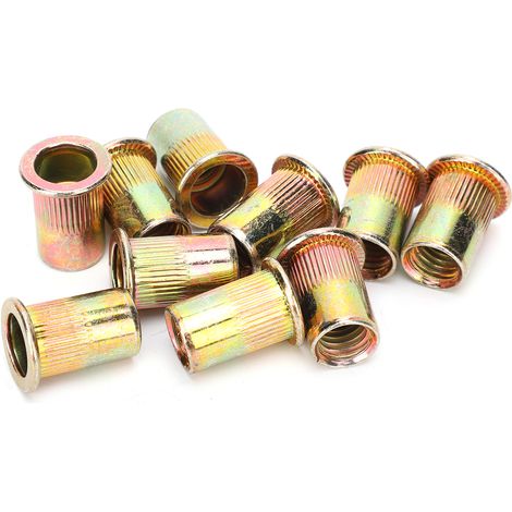 100 Pièces Insert à Rivet M10 Acier Carbone Zingué Rivnut Nutsert Quincaillerie Fixation (1/5)