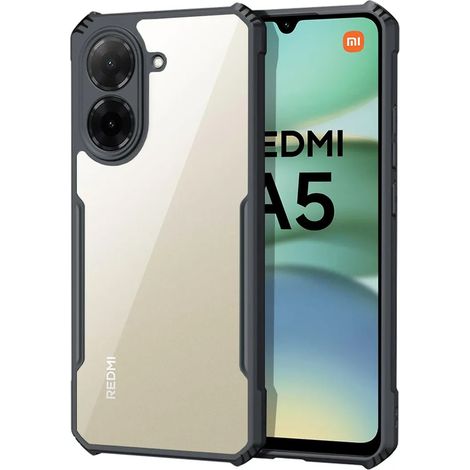 Funda para Xiaomi Redmi A5, híbrida anticaídas, negra. (1/5)