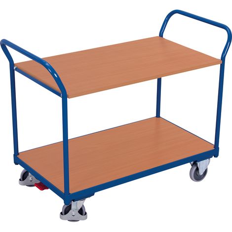 VARIOfit Tischwagen mit 2 Ladeflächen 1.000 x 600 mm 2 Schiebegriffe