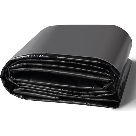 VEVOR Pond Liner, 10 x 13 ft 20 Mil Thickness, Pliable LLDPE Material Pond Skins, Easy Cutting Underlayment for Fish or Koi Ponds, Water Features, Waterfall Base , Fountains, Water Gardens, Black
