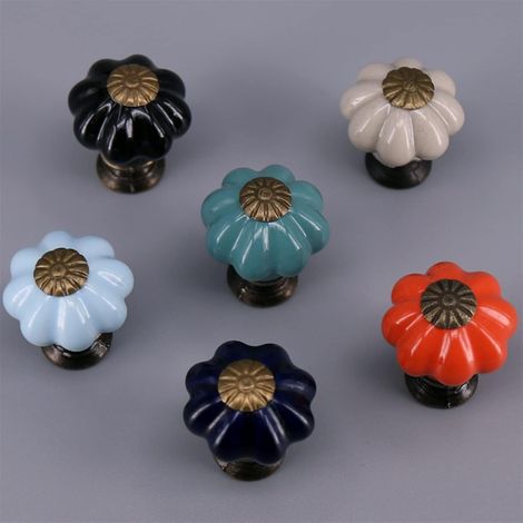 Bouton de meuble en céramique, poignée tiroir, porcelaine, porte (1/5)
