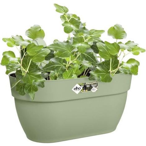 ELHO - Pot de fleurs - Vibia Campana Easy Hanger Medium - Vert Pistache - Balcon exterieur - L 24.1 x W 36 x H 26.5 cm