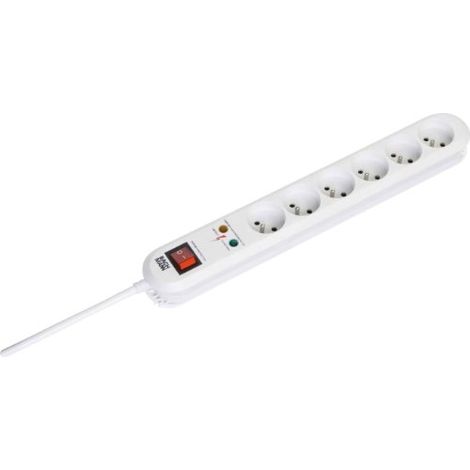 Bachmann SMART multiprise blanche 6 prises 3m câble