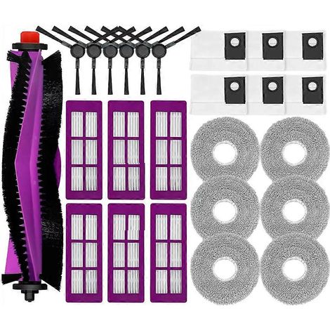 Filtre pour aspirateur brosse pour aspirateur Filtre de brosse pour aspirateur filtre de Eureka J15 Pro Ultra Main Side Brosse HEPA Filtre Serpillière Sac à poussière Robot Aspirateur Accessoires Spar (1/5)
