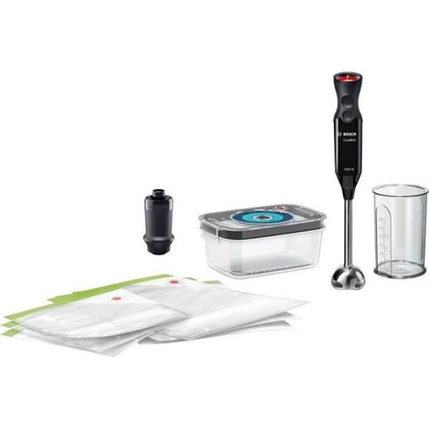 Mixeur Electrique  plongeant ErgoMixx - BOSCH - 1000 W - Pied inox avec 4 lames aiguisées - 12 vitesses + turbo - Noir (1/5)