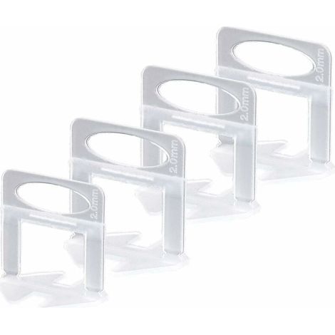 Niveleur de Carrelage Autonivelant 2mm, Croix d'Épaisseur pour Pose de Carreaux Sol et Mur, Kit de 200 Pièces, Cales de Nivellement pour Carrelage Mural et Sol (1/5)
