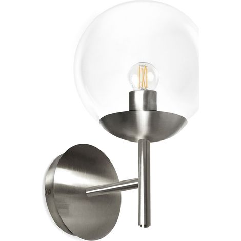 Aplique OXY E27 40W Cristal transparente Cromo (1/2)