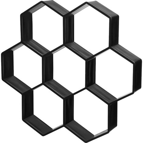 Pp Moule à Pavés Hexagonal Réutilisable, Noir pour Jardins (1/5)