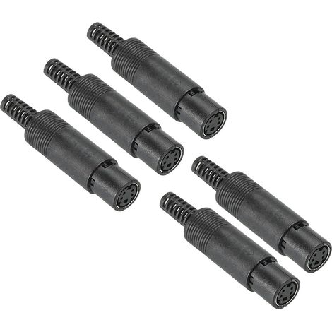 4-poliger Mini-DIN-S-Video-Anschluss (Buchse) – 5er-Pack – Schwarz – Videosignalübertragung – Für Fernseher und DVD-Player – 61 x 14 mm (1/4)