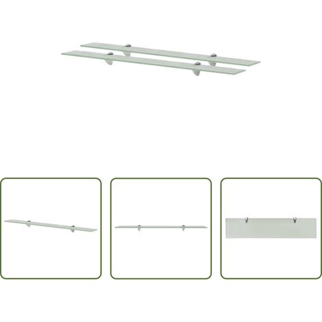 Glasregal - Schweberegale 2 Stk. Glas 90x20 cm 8 mm (1/5)
