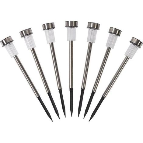 SET 7 ESTACA SOLAR ACERO INOX. 36,5CM - EHLIS
