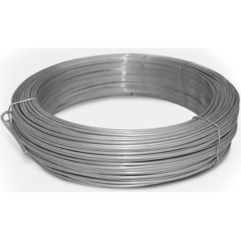 Floordirekt – Fil de tension galvanisé 3,1 mm – Longueur 110 mètres – Résistant aux intempéries – Pour clôtures et soutiens de plantes