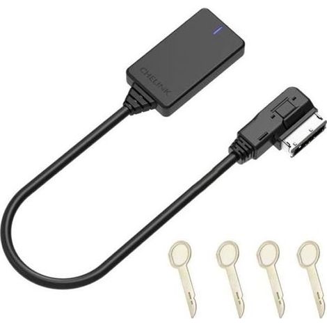 (Noir)AMI MMI MDI Adaptateur Sans Fil Bluetooth Câble Audio Musique Auto Bluetooth pour Audi A3 A4 B8 B6 Q5 A5 A7 R7 S5 Q7 A6L A8L A4L - (1/4)