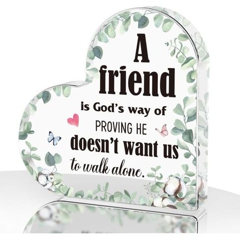 Plaque décorative cœur en acrylique, idée cadeau familial pour papa maman sœur(15 cm) (1/4)