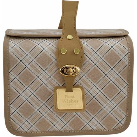 L'Arcolaio Bauletto Rettangolare Medio Vintage Brown 21,8x15,7x17 cm
