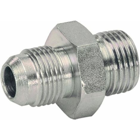 Raccord de jonction JIC 9/16-18 Gas 3/8" (Lot de 5) - Raccord de jonction JIC 9/16-18 Gas 3/8" (Lot de 5) (1/2)
