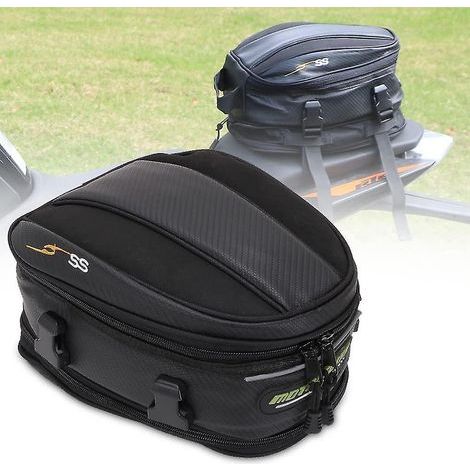 Wasserdichte Motorrad-Hecktasche, multifunktionale Satteltasche aus PU-Leder, Sportrucksack, 15 Liter