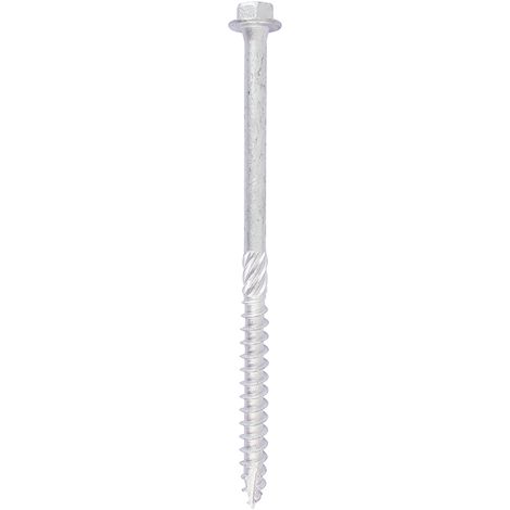 TIMCO Heavy Duty Timber Screws Hex Flange Head Exterior Silver - 8.0 x 120 (1/2)