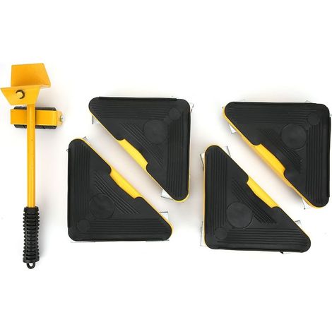 Tool of movement of furniture heavy, removable and Portable, wheel universal, lever of Transport, 5 pieces (1/5)