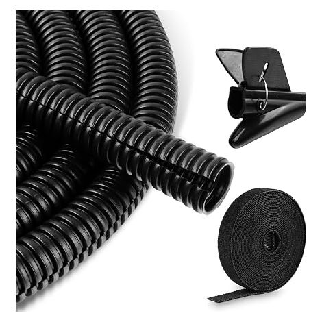 Flexible Corrugated Tube Cover Protection for TV, PC, Home, Office and Garden, Protects Against Pets and Chew Cables (1/5)