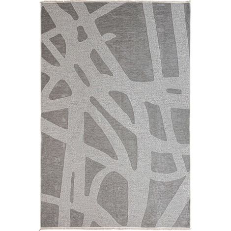 Tapis contemporain gris et beige douceur et élégance moderne - Gris clair et beige doux (1/5)